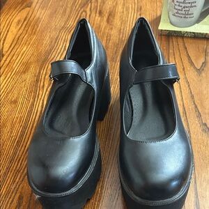 Black Platform Mary Jane Shoes